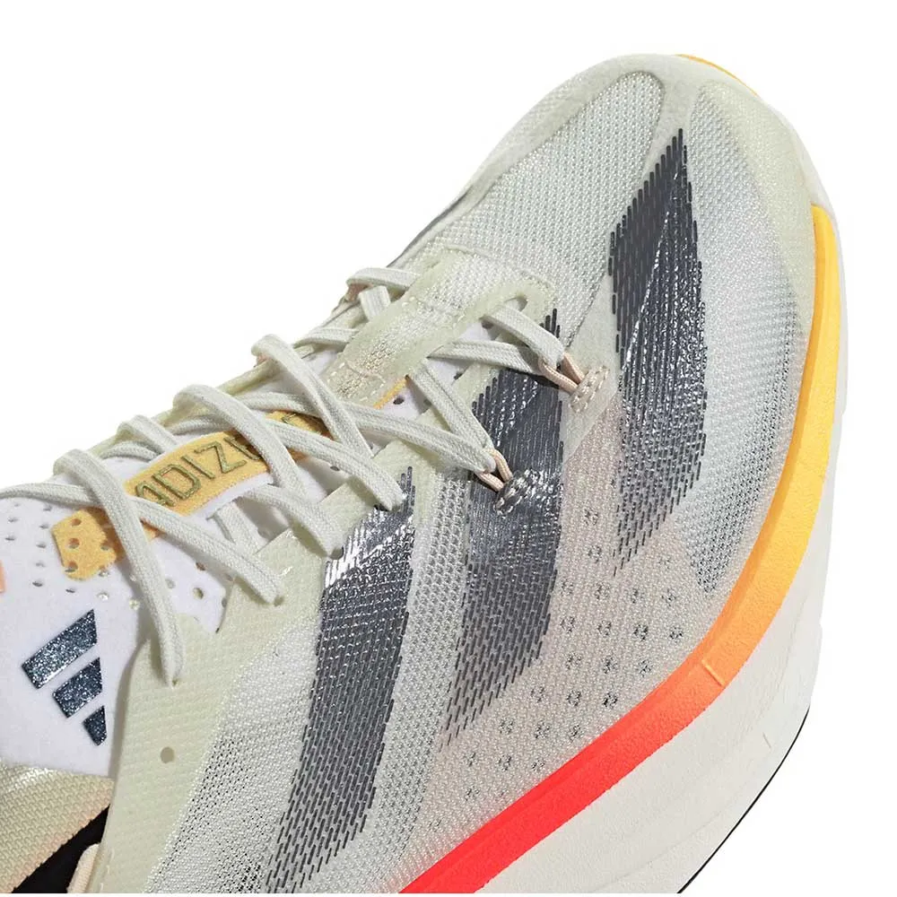 Women's Adizero Adios Pro 3 Running Shoe - Ivory/Ironmt/Crysan - Regular (B) running in cloudy weather shoes