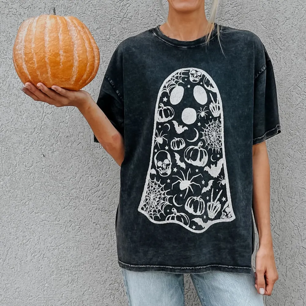 Breathable Waist Timeless Comfort Wear Stay Spooky Ghost - Oversized Tee