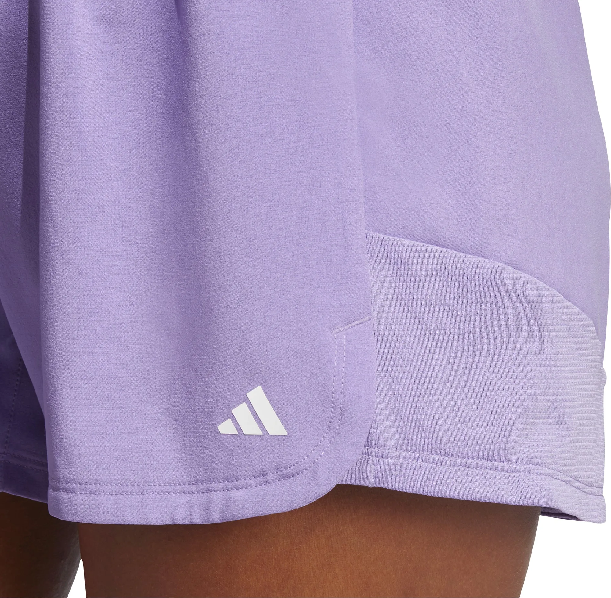 Zero Irritation Tags adidas Hyperglam Pacer Womens Training Shorts - Purple