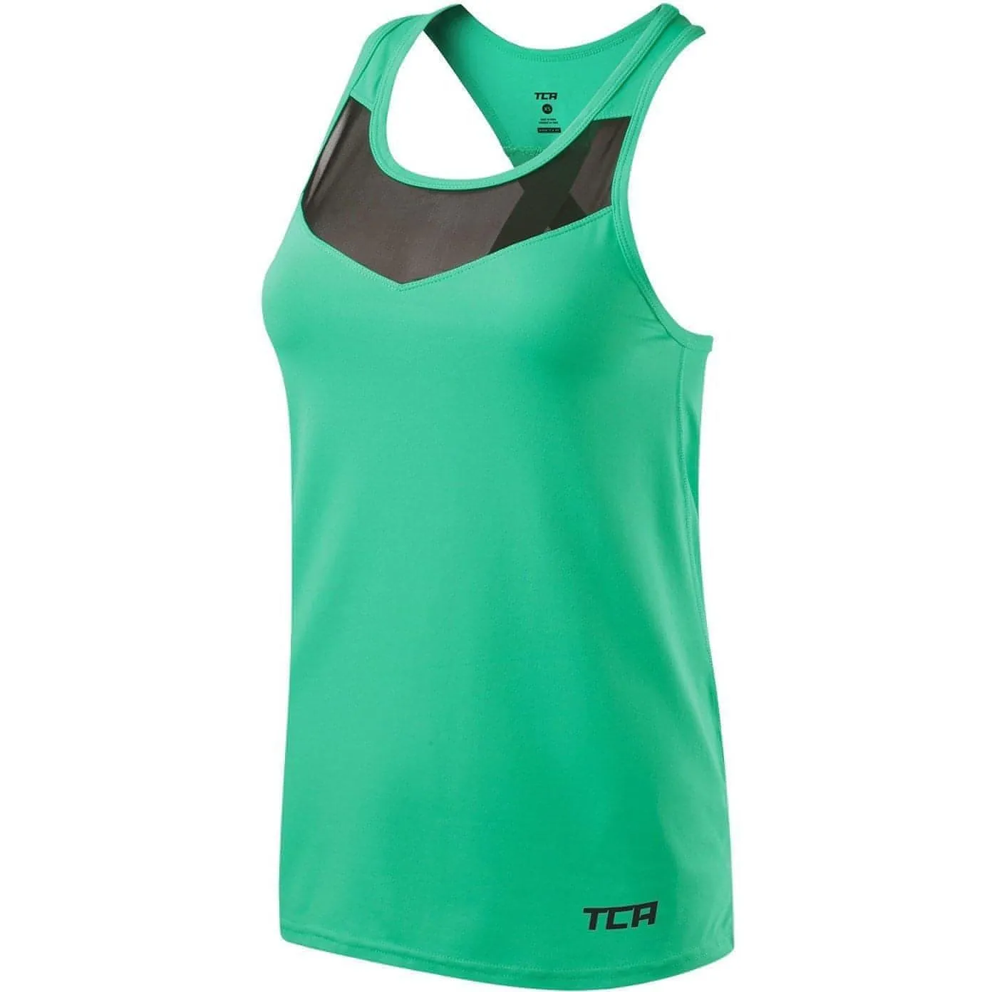 TCA MeshLuxe Womens Running Vest - Green Sweat Proof Barrier Layered Airflow System