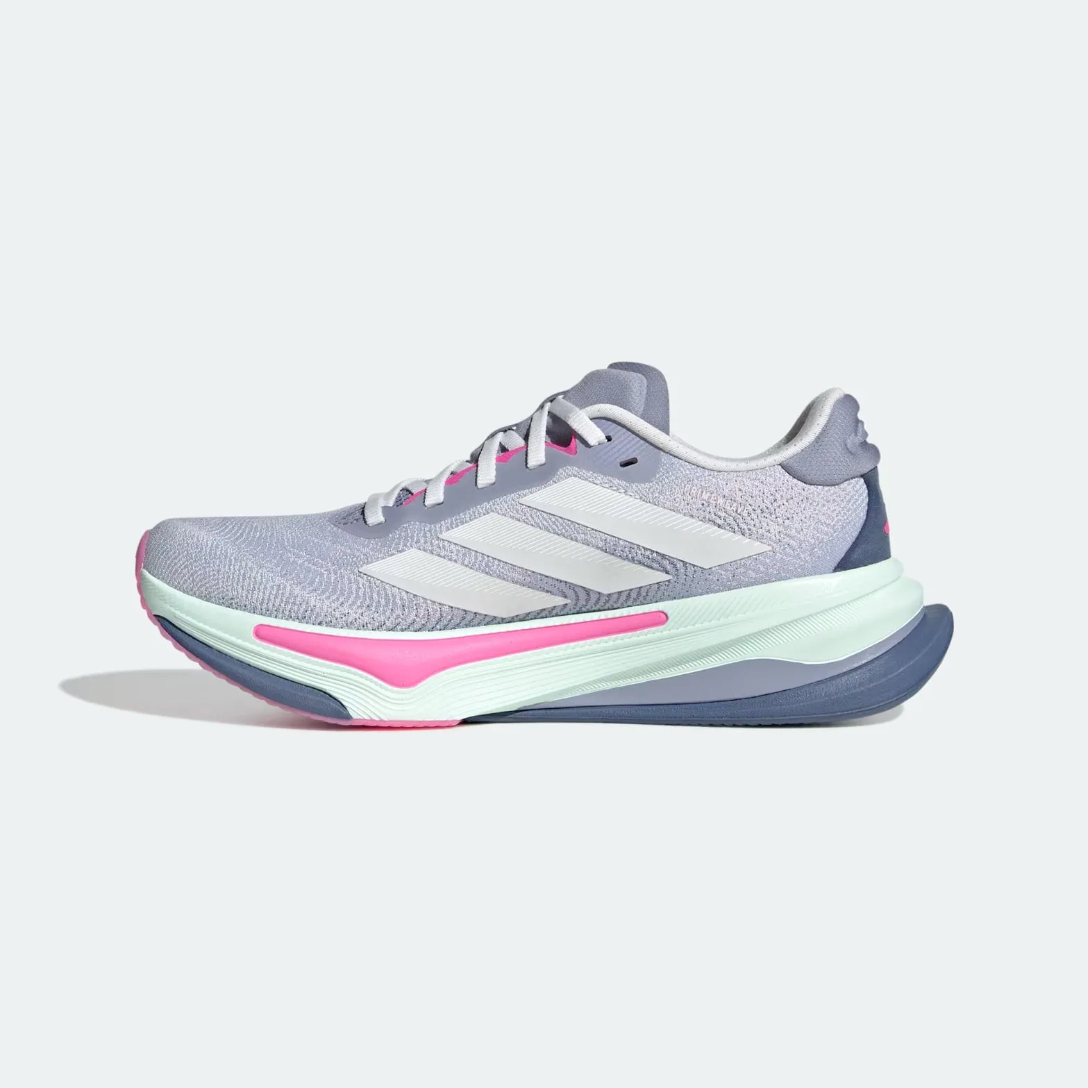 Women's Supernova Prima 2 Running Shoes Silver Violet Mel / Cloud White / Dash Grey Foot Stabilization Hyper Breathable Mesh