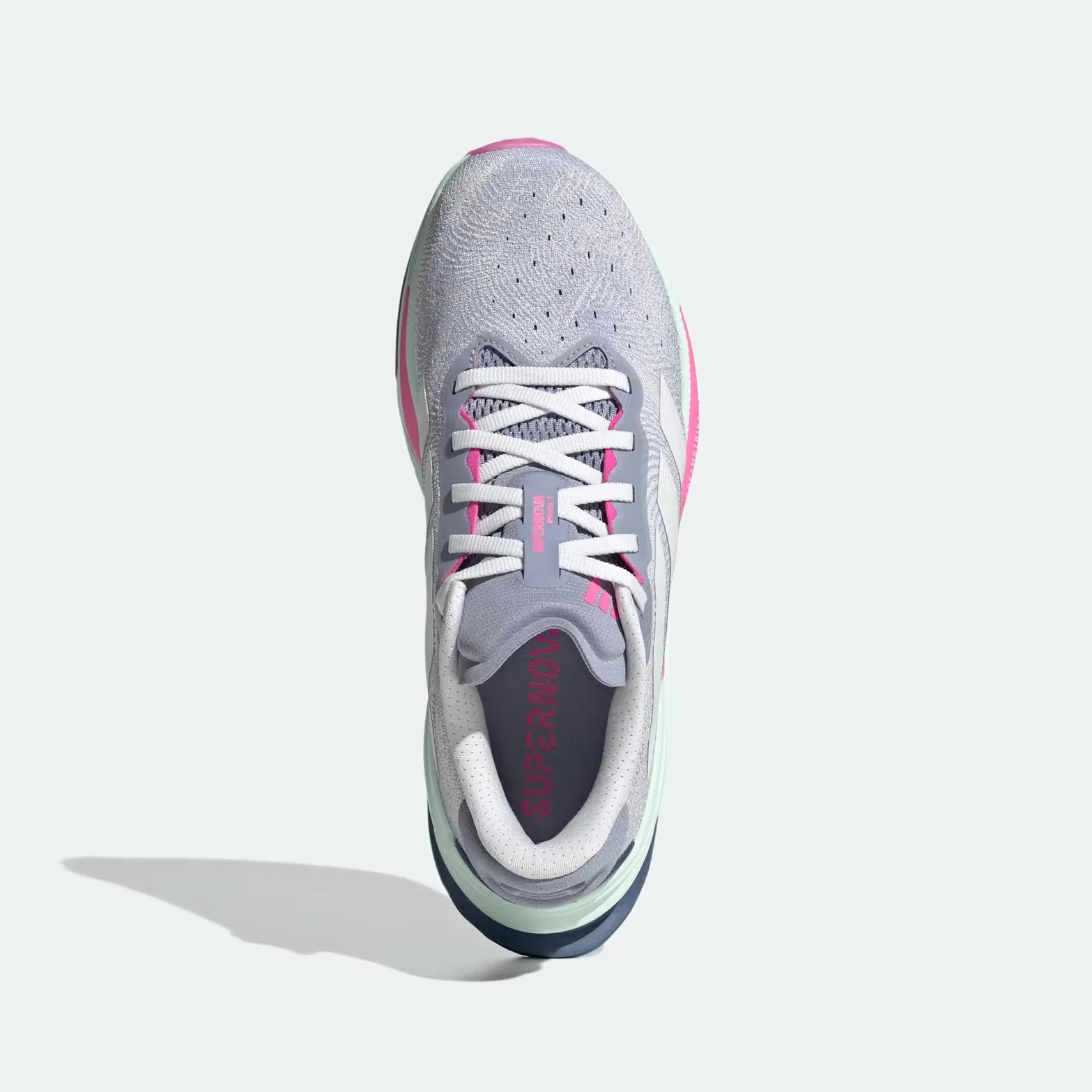 flat - terrain running suede upper Women's Supernova Prima 2 Running Shoes Silver Violet Mel / Cloud White / Dash Grey