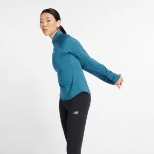 Smooth Yarn Women's Heat Grid 1/2 Zip (TUM - Terrarium Heather)