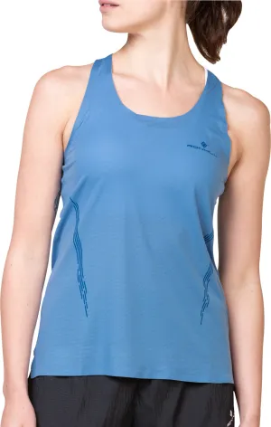 Ronhill Tech Race Womens Running Vest Tank Top - Blue Stretch Recovery Fabric