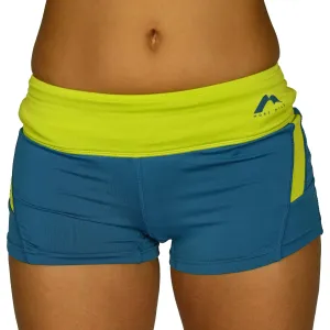 More Mile More-Tech  3 Inch Womens Running Shorts - Blue Secure Closure System