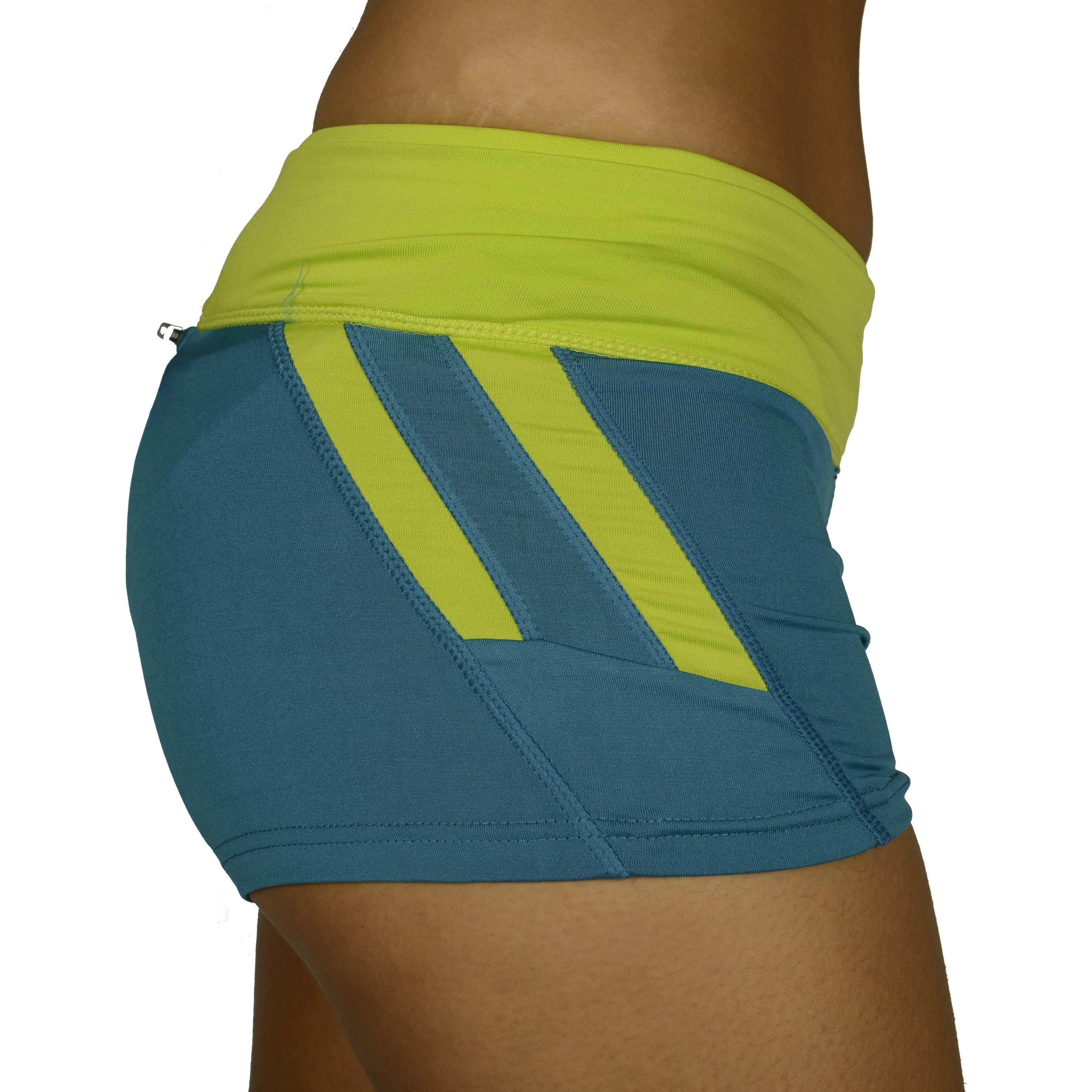 Slim Layer More Mile More-Tech  3 Inch Womens Running Shorts - Blue