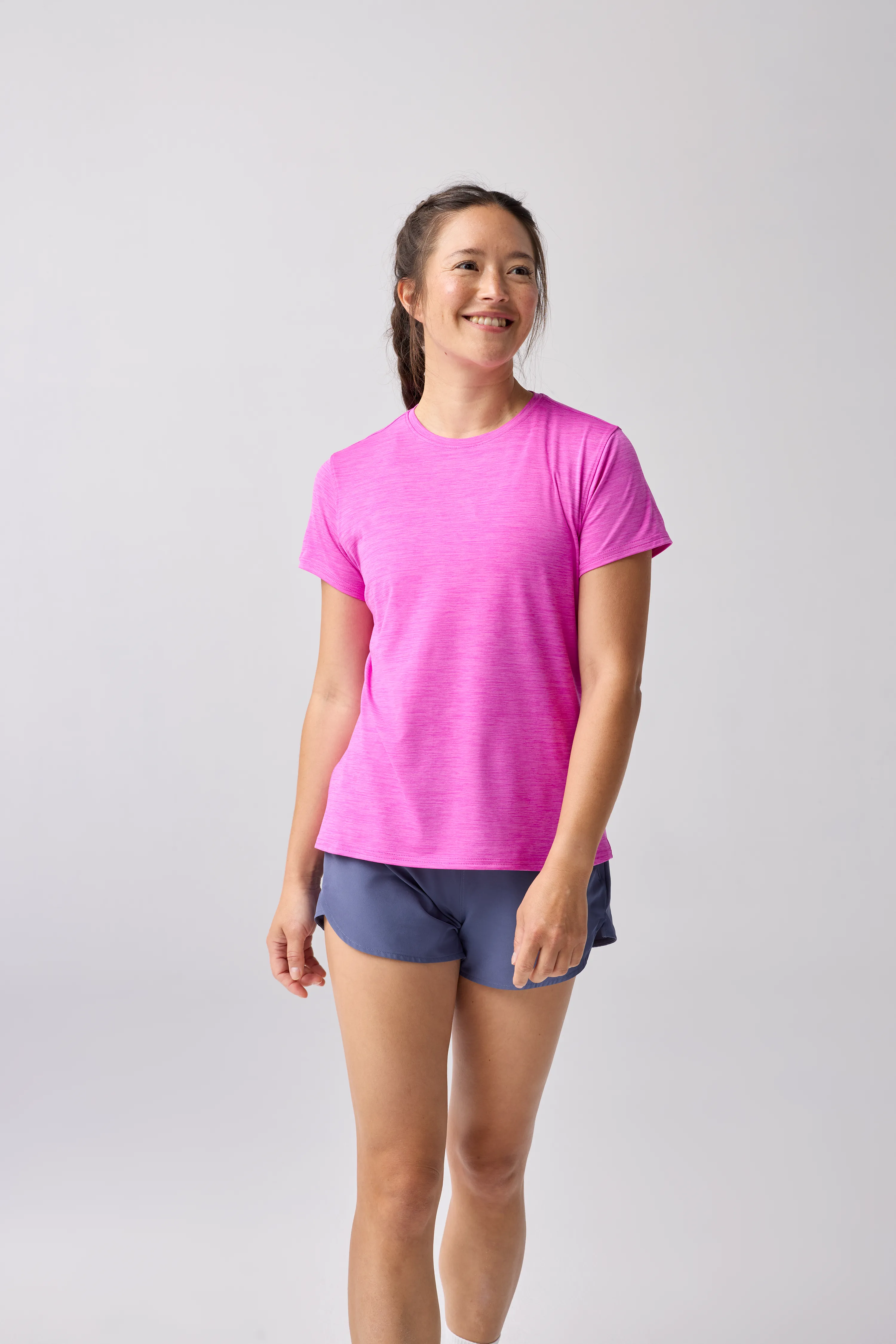 Women??s Luxe Short Sleeve (512 - Htr Magenta) Breathable Lamination