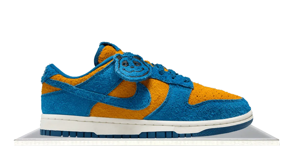 TPR Sole Dunk Low 'Panda-Monium' Court Blue Yellow Ochre Suede
