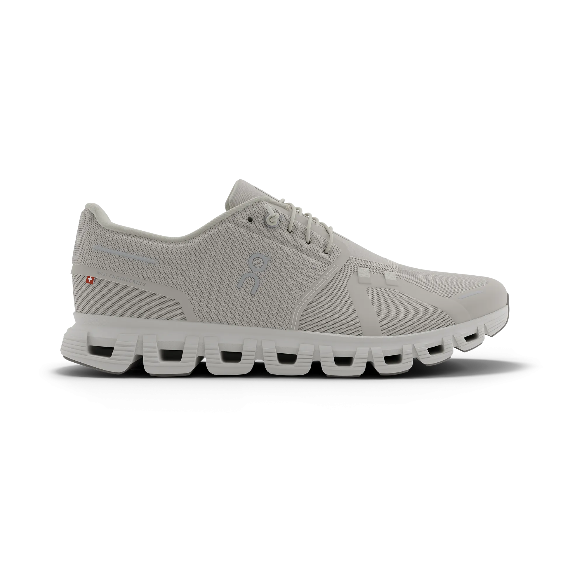 On Running | Cloud 6 | Women's | Pearl/White fabric upper shoes Cushion Stack