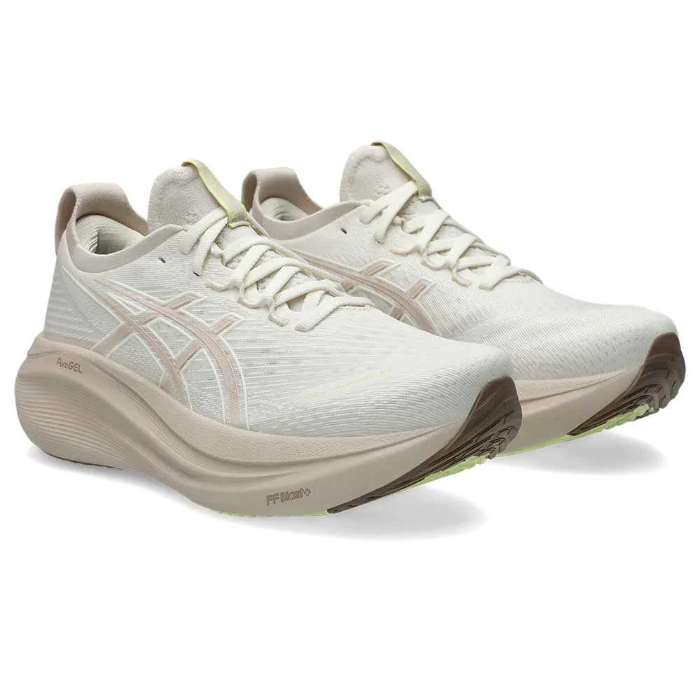 Women's Gel-Nimbus 27 Running Shoe - Cream/Mineral Beige - Regular (B) Enhanced Energy Rebound