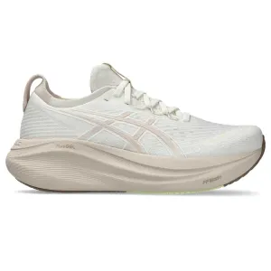 Vegan - friendly spring - loaded running option Women's Gel-Nimbus 27 Running Shoe - Cream/Mineral Beige - Regular (B)