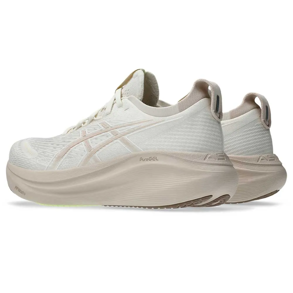 Women's Gel-Nimbus 27 Running Shoe - Cream/Mineral Beige - Regular (B) loose - fit shoes