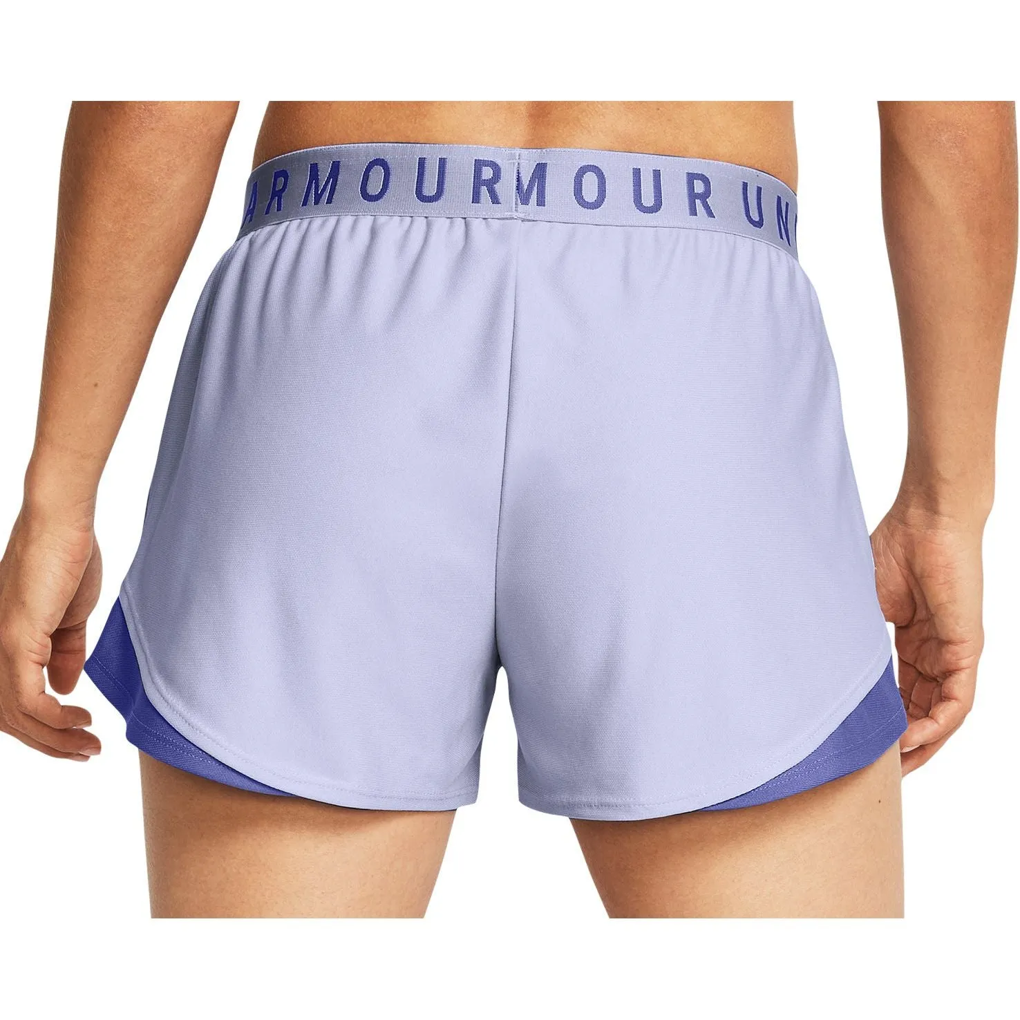 Relaxed Look Non Restrictive Fit Under Armour Play Up 3.0 Womens Running Shorts - Blue