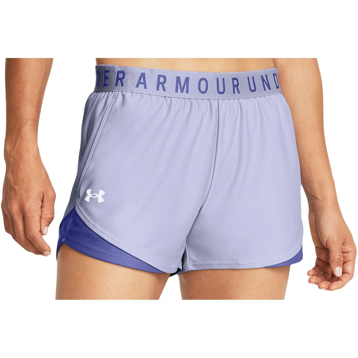 Under Armour Play Up 3.0 Womens Running Shorts - Blue button-down look