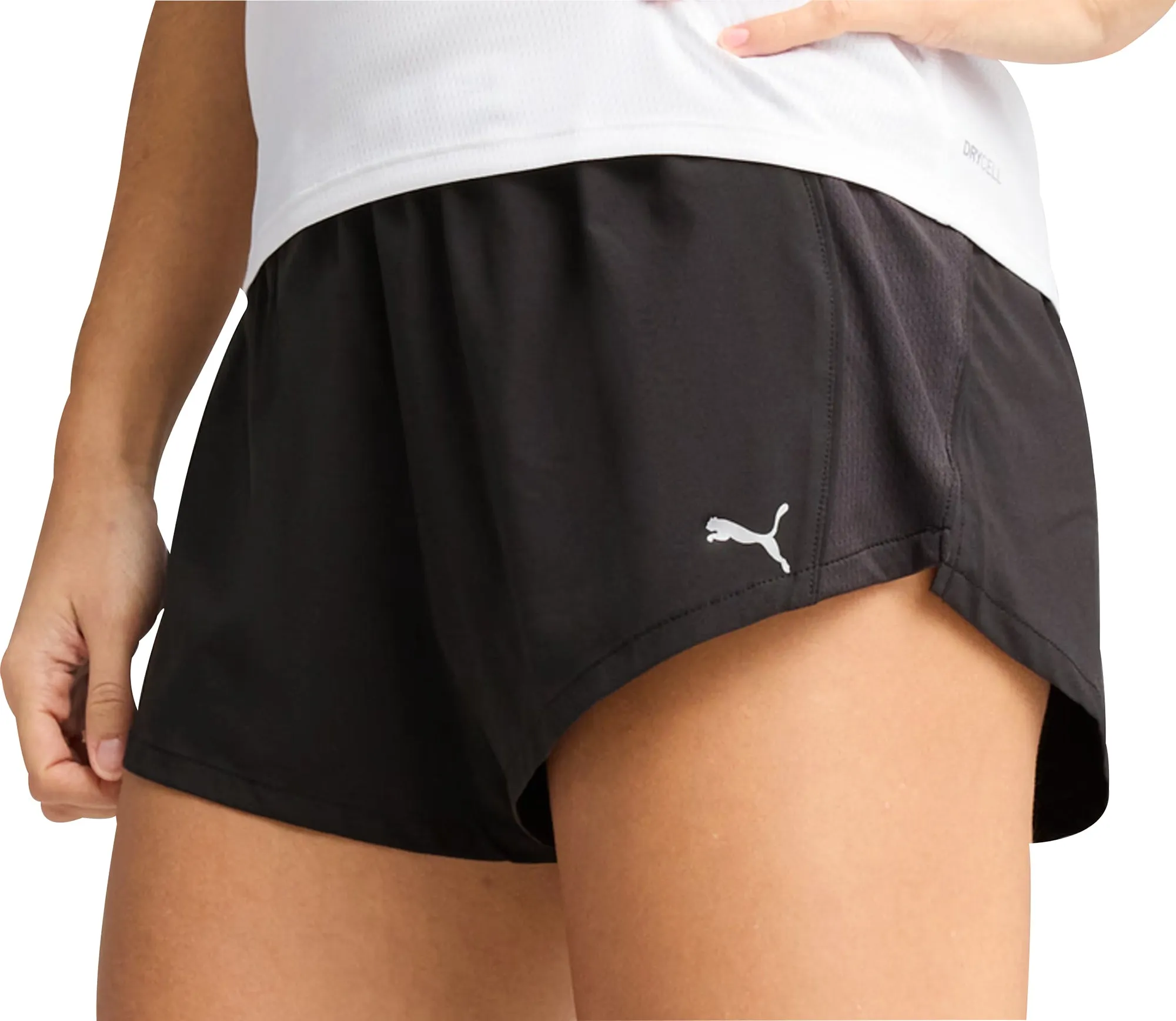 Slim Fit Design Puma Velocity 3 Inch Womens Running Shorts - Black