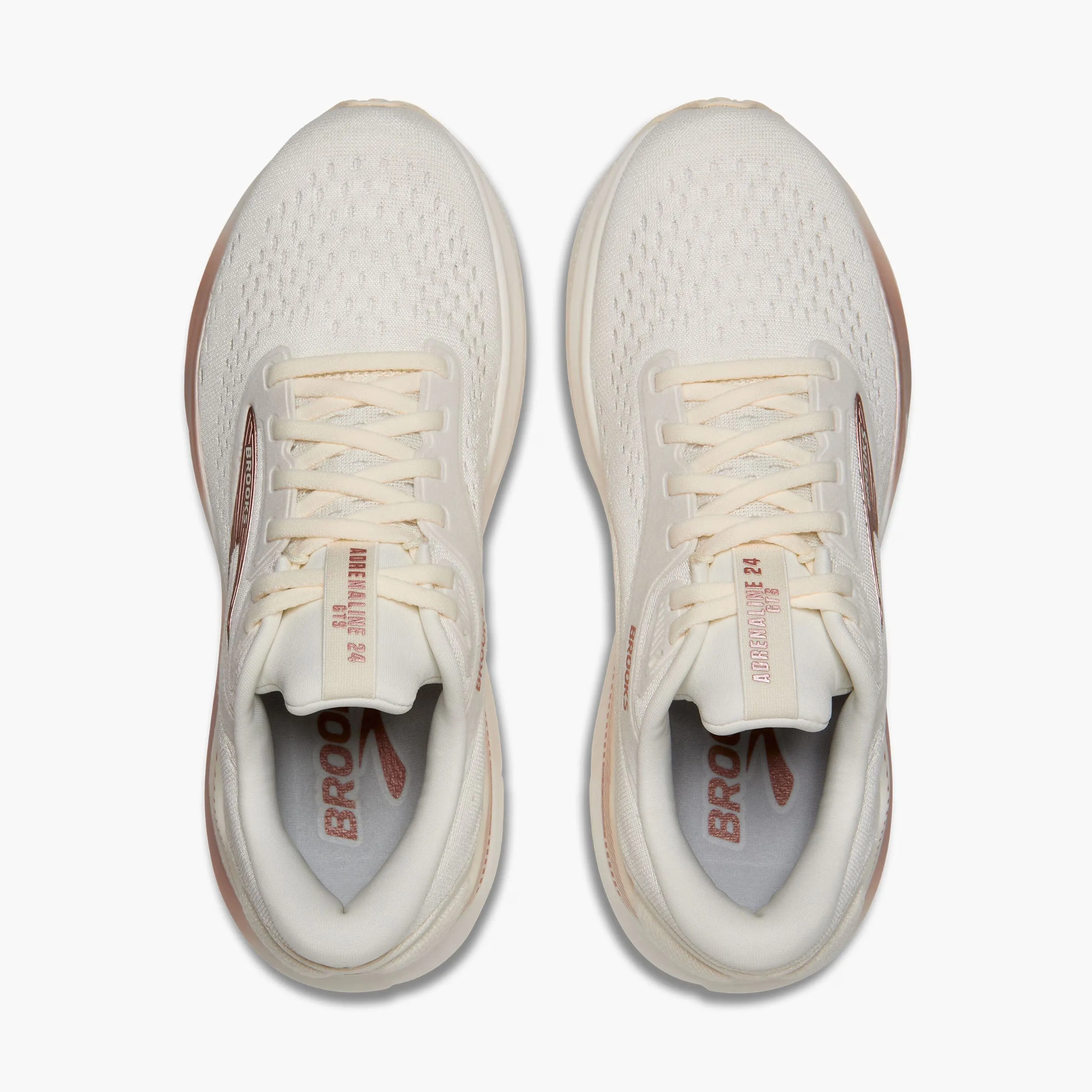 amateur runners Women's Adrenaline GTS 24 Running Shoes Coconut / Rose Gold / White