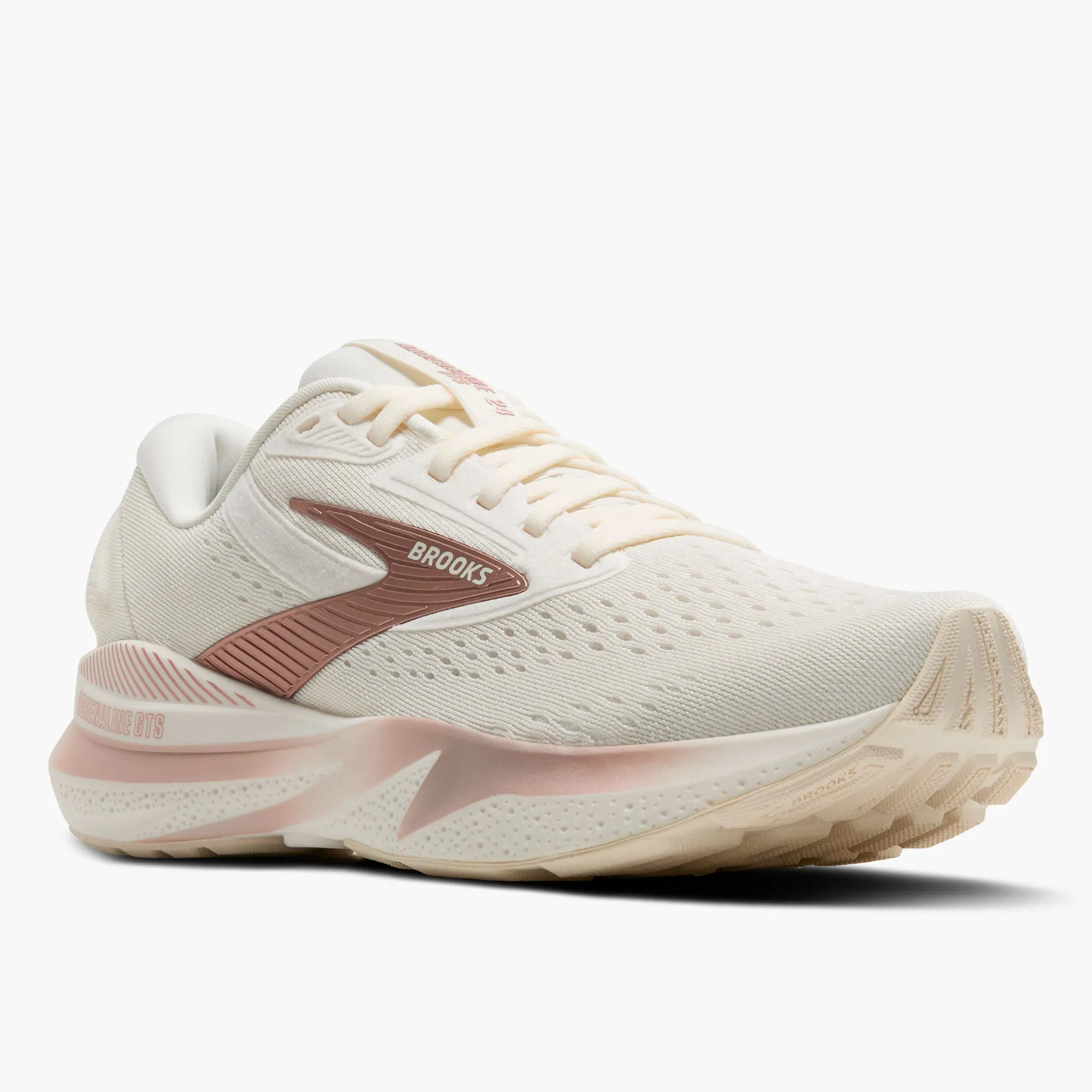 Breathable Inner Sleeve Women's Adrenaline GTS 24 Running Shoes Coconut / Rose Gold / White