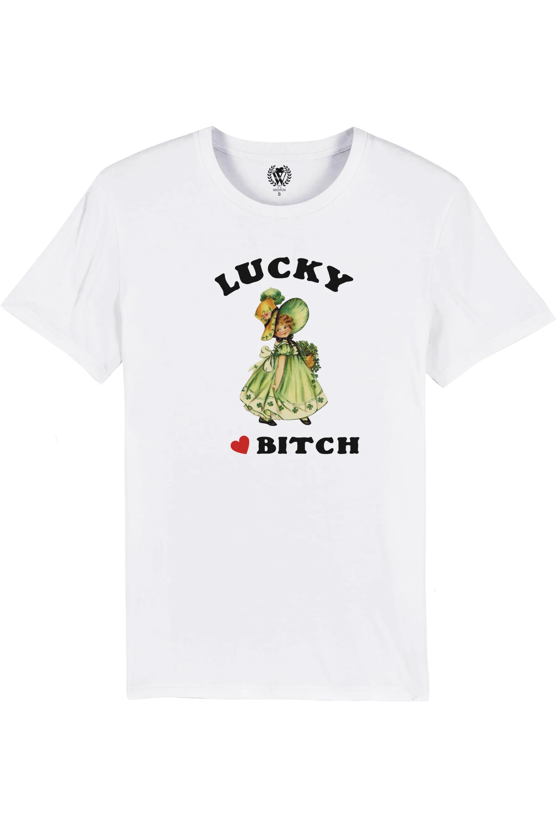 NoSideSeams Lucky Bitch | Organic White