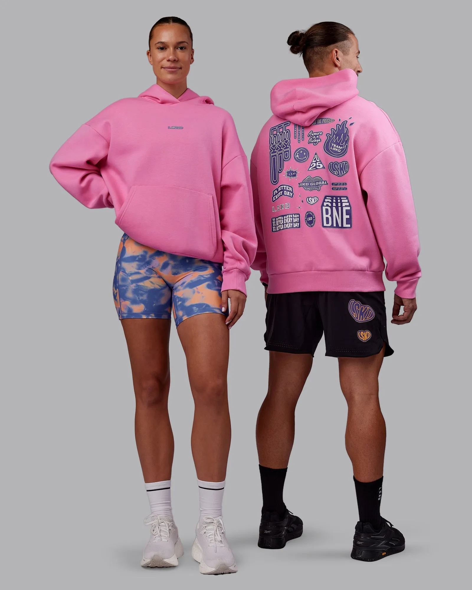 product skiing suitable agility CFT BNE 25 Oversized Hoodie - Candy Pink-Purple Opulence