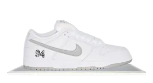Stay Active Walking Friendly SB Dunk Low Supreme 94 White Metallic Silver (2025)
