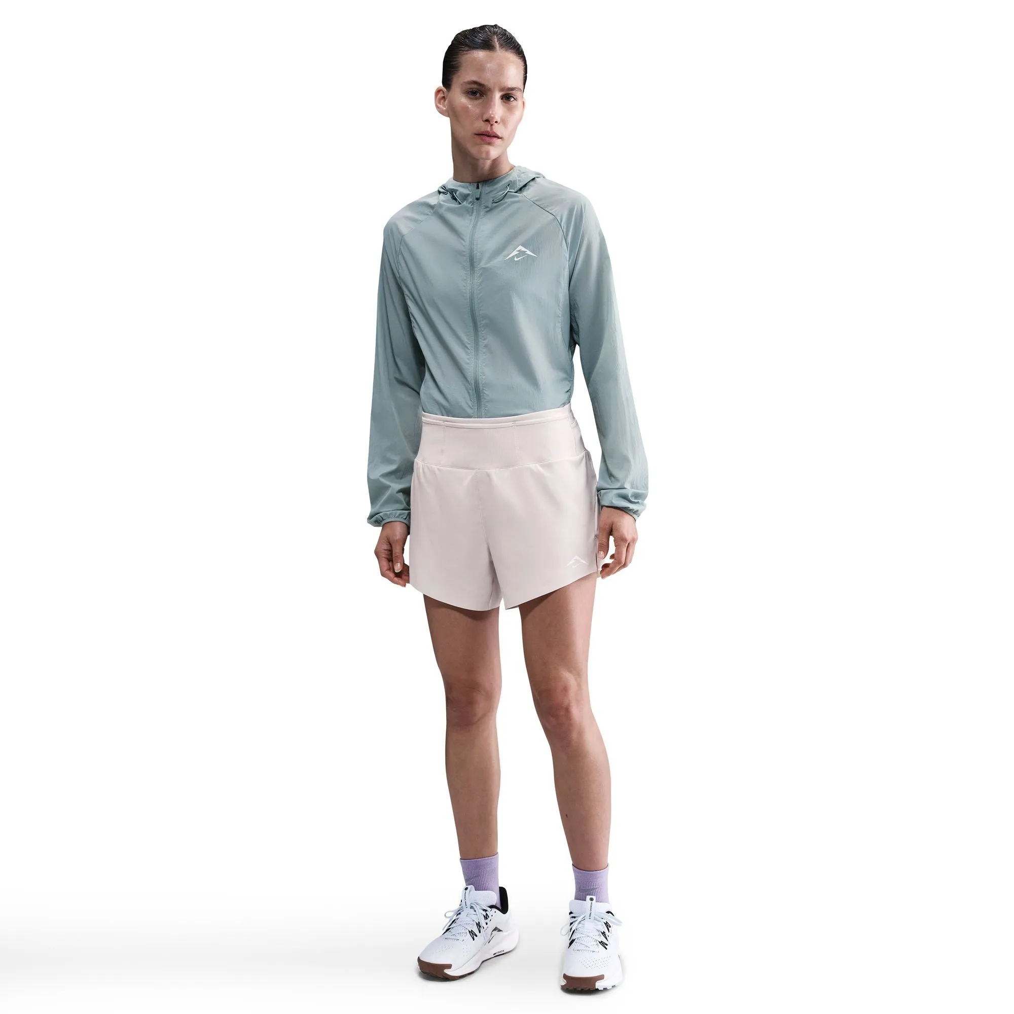 Organic Cotton Women's Trail Dri-FIT Brief-Lined Running Shorts (272 - Pearl White/Summit White)