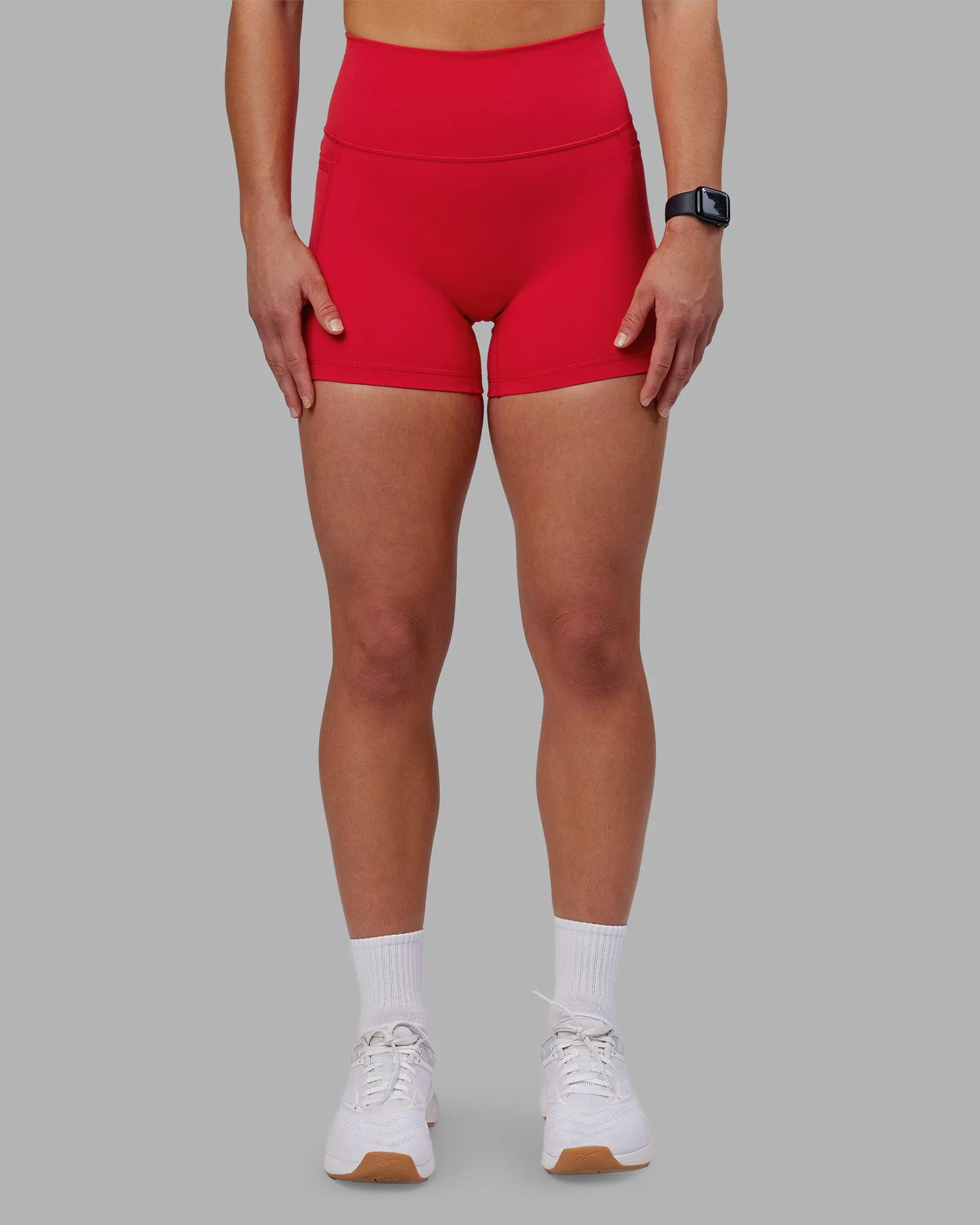 Fusion Ultra High-Rise 4" Short Pockets - Scarlet Body Shaping Fitness Lover