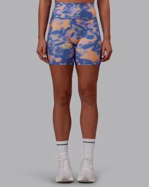 Power Mesh Fusion Ultra High-Rise 6" Short Pockets - Apricot Mist