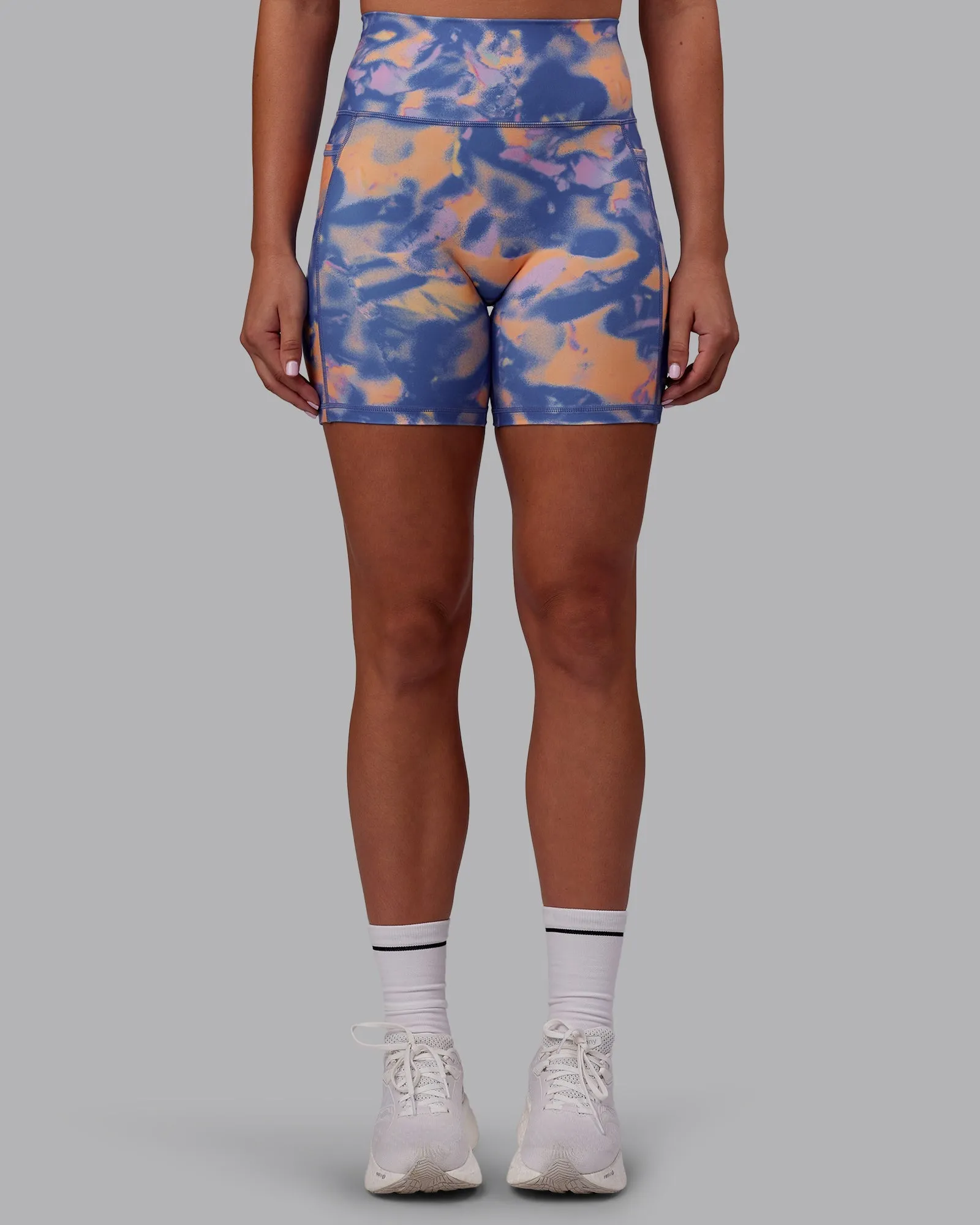 Fusion Ultra High-Rise 6" Short Pockets - Apricot Mist Eco Friendly Non-Slip Waist