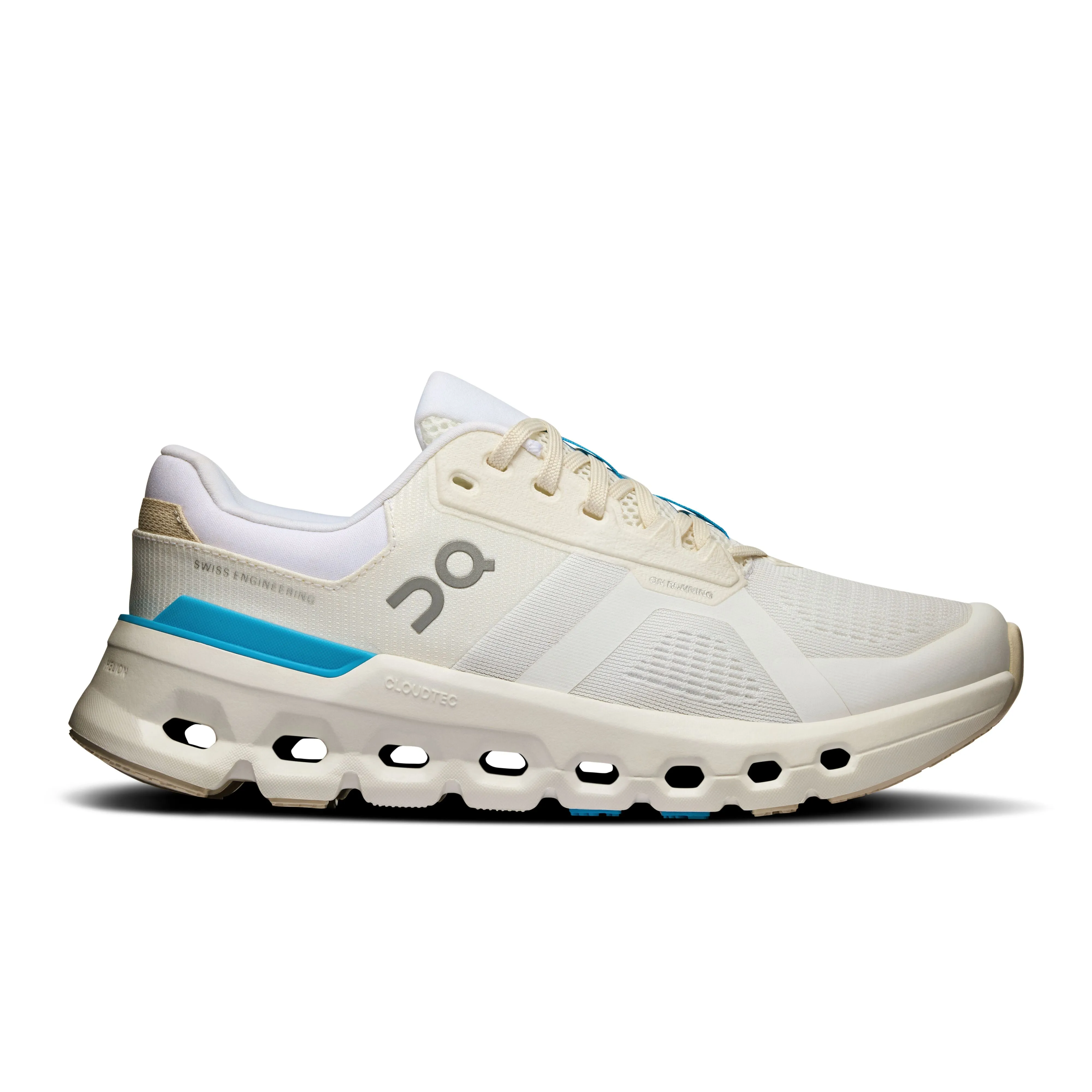 On Cloudrunner 2 (Womens) - White/Horizon running on sand shoes