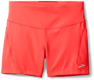 Women??s Spark 5?? Short Tight (698 - Neo Cayenne) Run Ready Vacation Mood