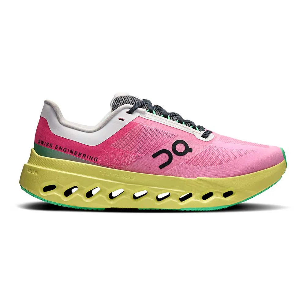Durable Rubber Women's Cloudsurfer Next Running Shoe - Pink/Limelight - Regular (B)