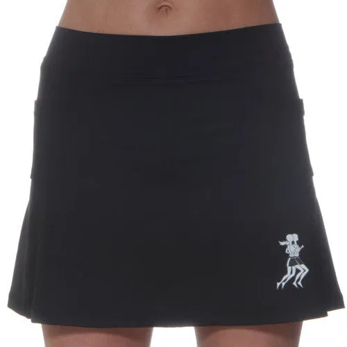 Black Ultra Swift Athletic Skirt Silicone Grip Trim Travel Ready