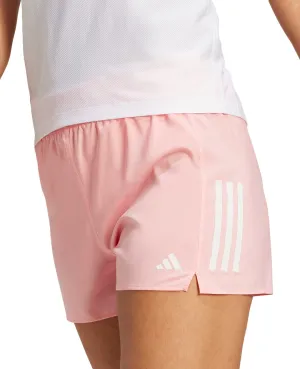 adidas Own The Run 4 Inch Womens Running Shorts - Pink Water resistant coating Mid - rise
