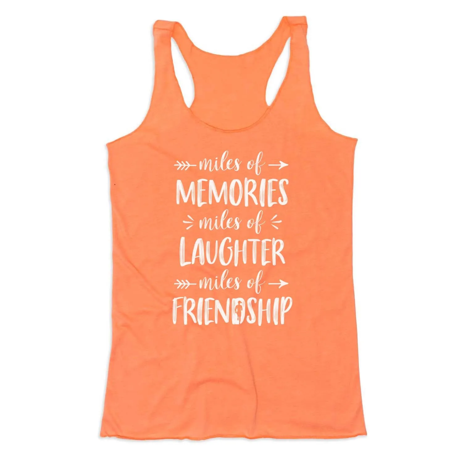 Women's Everyday Tank Top - Miles of Friendship Mantra Reinforced Shoulders
