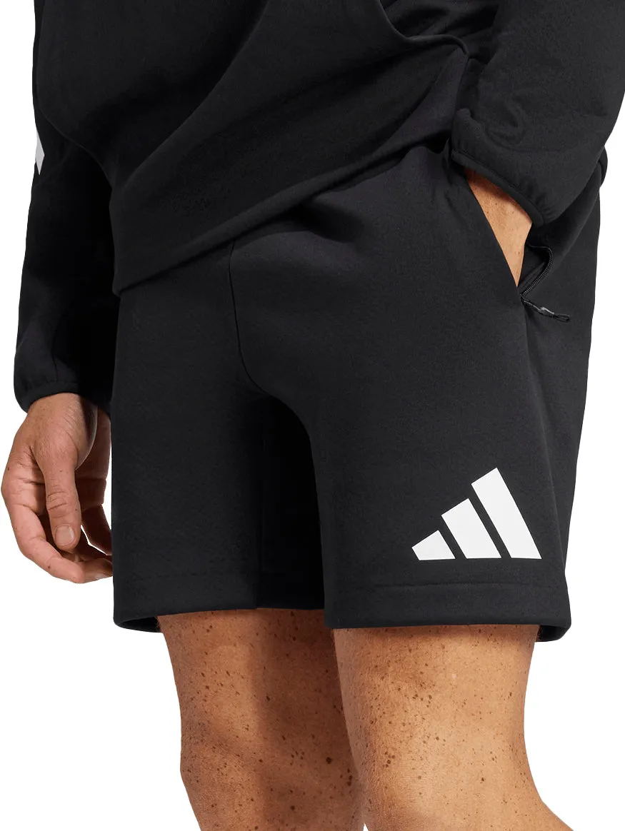 adidas Z.N.E Mens Training Shorts - Black Fastening Closure Quick Fit Style