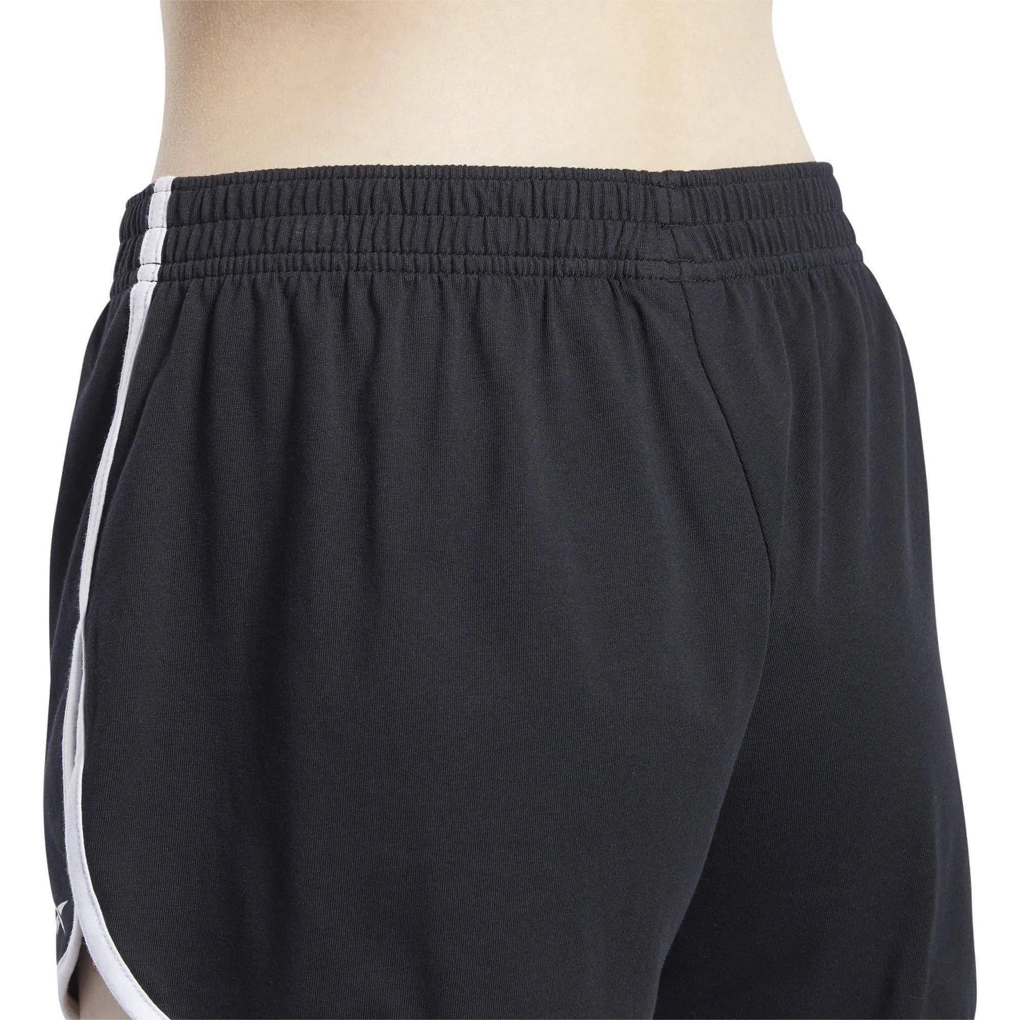 Slim Flex Anti-bacterial Reebok Meet You There Womens Training Shorts - Black