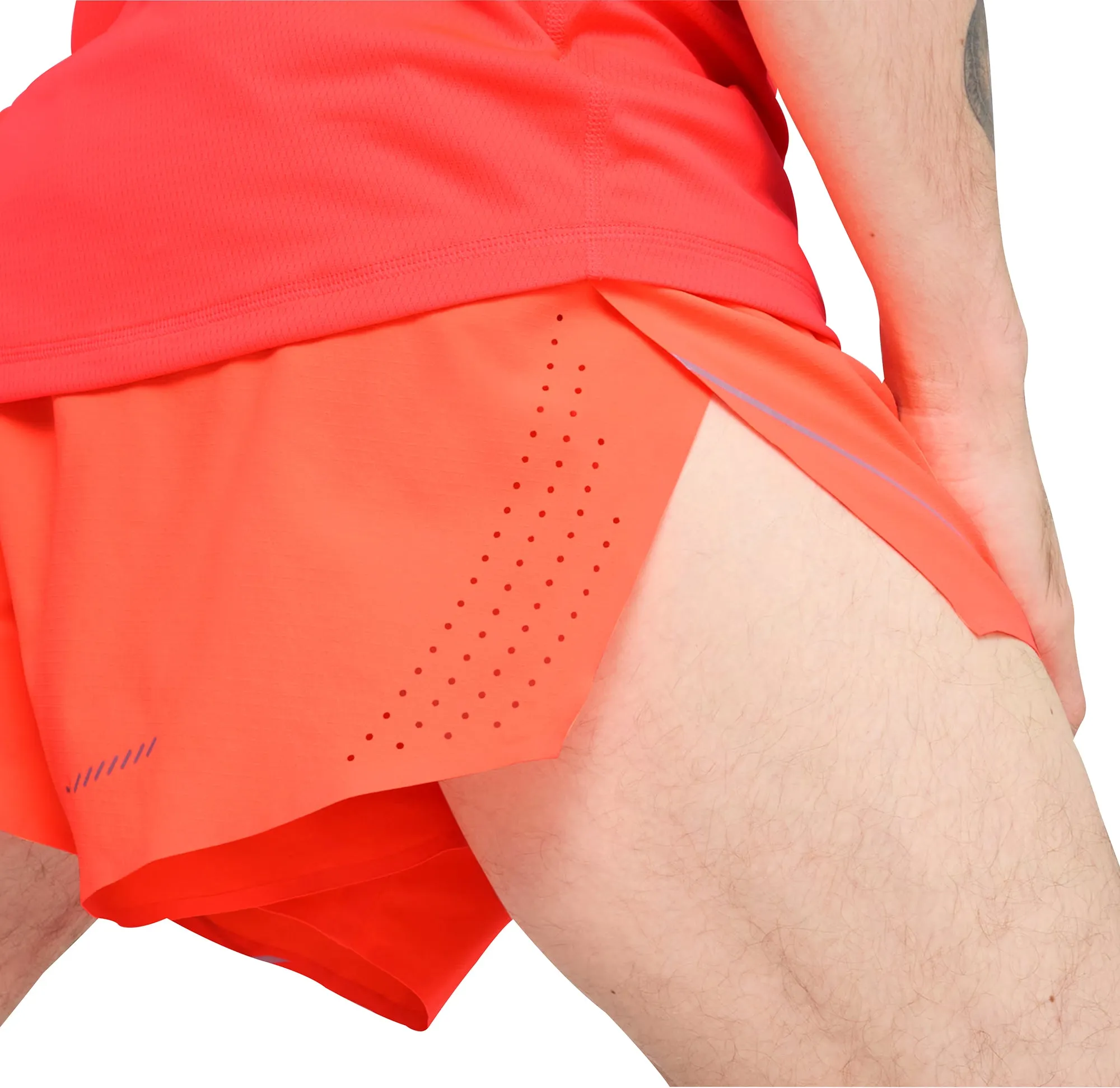 Puma Raceday Ultraweave 3 Inch Split Mens Running Shorts - Red Stretch Comfort Stretch Flex