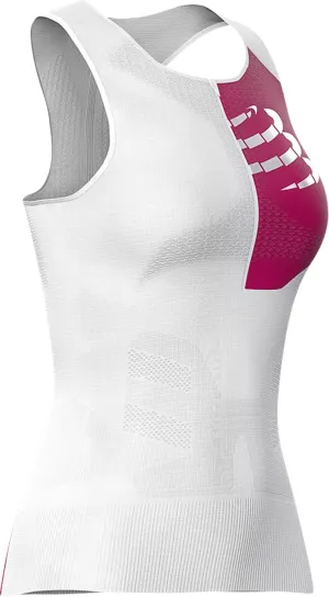 import anti infantry Compressport Tri Postural Ultra Womens Running Vest Tank Top - White