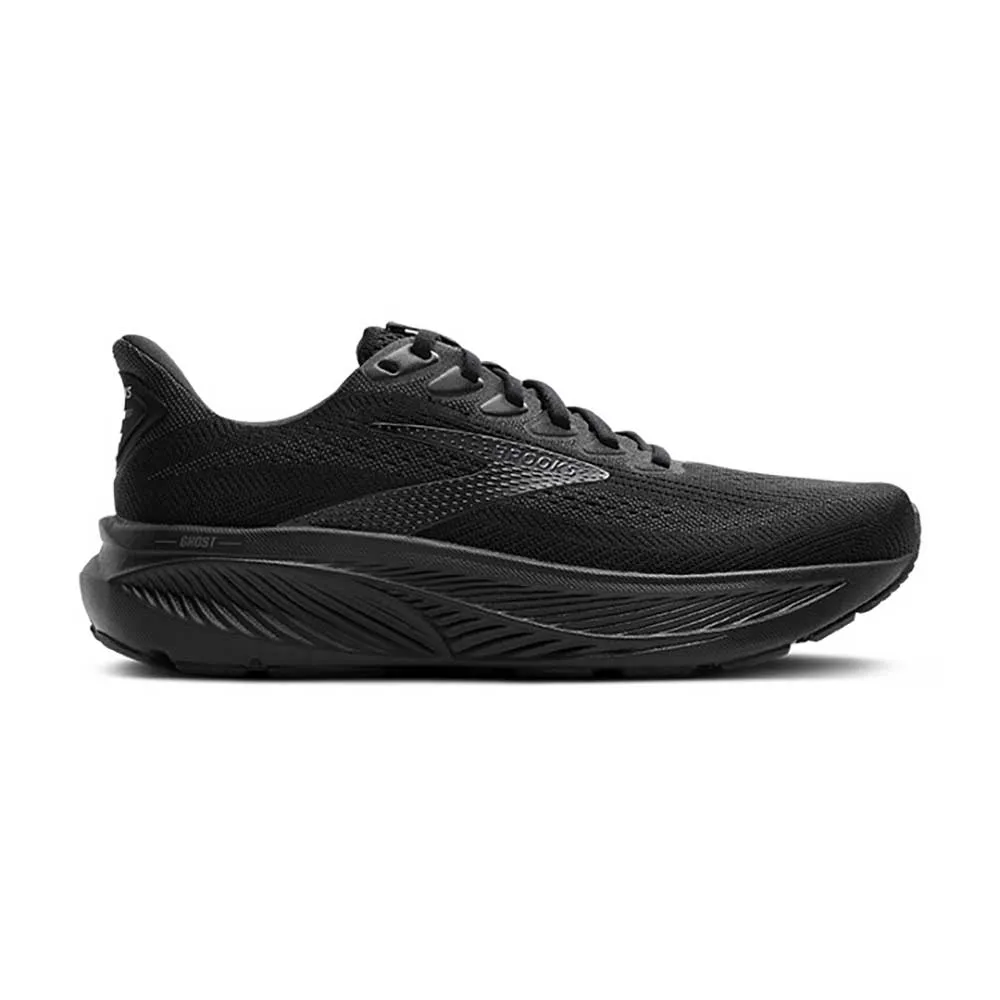 Women's Ghost 17 Running Shoe - Black/Black/Ebony - Extra Wide (2E) Foot Arch Support student
