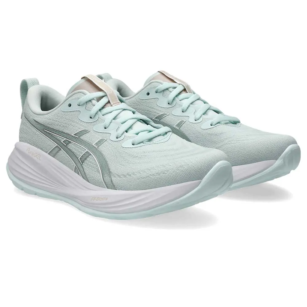 Women's Gel-Cumulus 27 Running Shoe - Pure Aqua/White - Regular (B) Competitive sports Foam Pod Cushioning