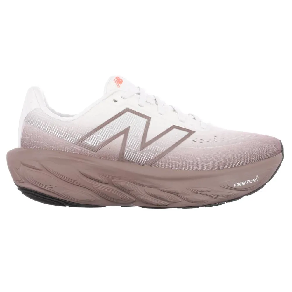 New Balance Fresh Foam X 1080 v14 (Women's) D Width - Earth Shadow/Reflection/Urgent Red running in a rope bridge area shoes Decoupled Heel Zone