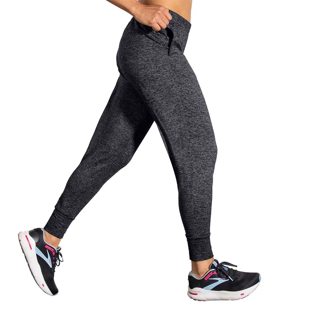 Women's Luxe Jogger - Heather Black Perfect For Exercise Sweat Wicking Waistband