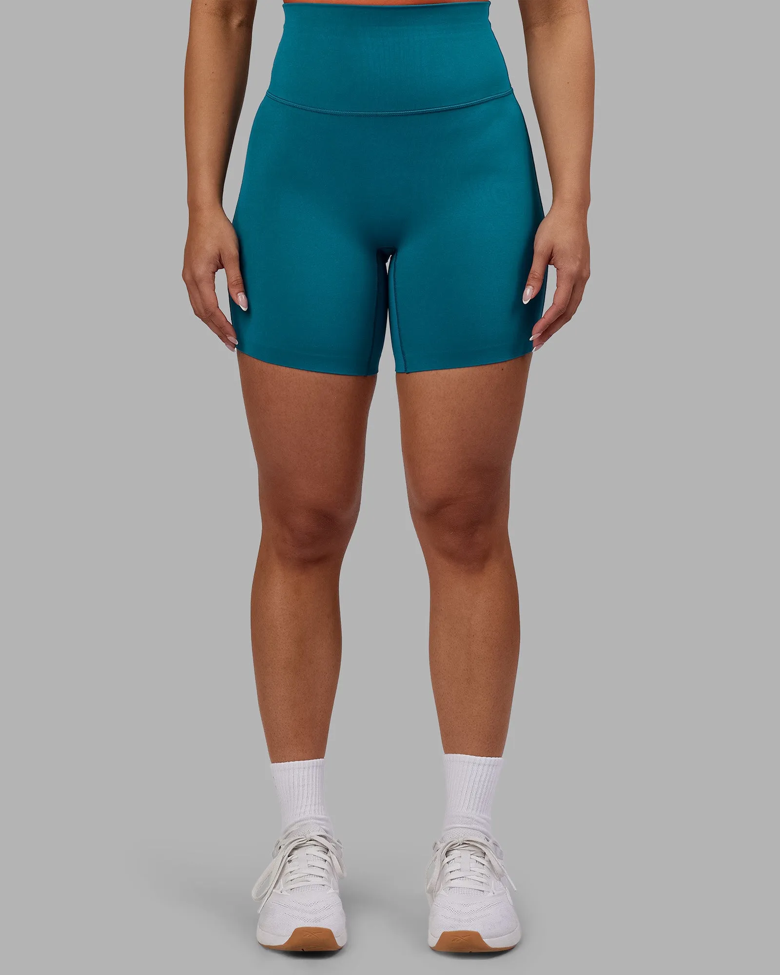 Pro Athlete Moisture Wicking Tall Fit Lightweight Material Elixir Ultra High-Rise 6" Short - Blue Coral