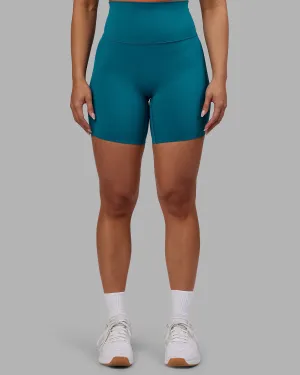 Elixir Ultra High-Rise 6" Short - Blue Coral Flexible Comfort Fit Shape Support