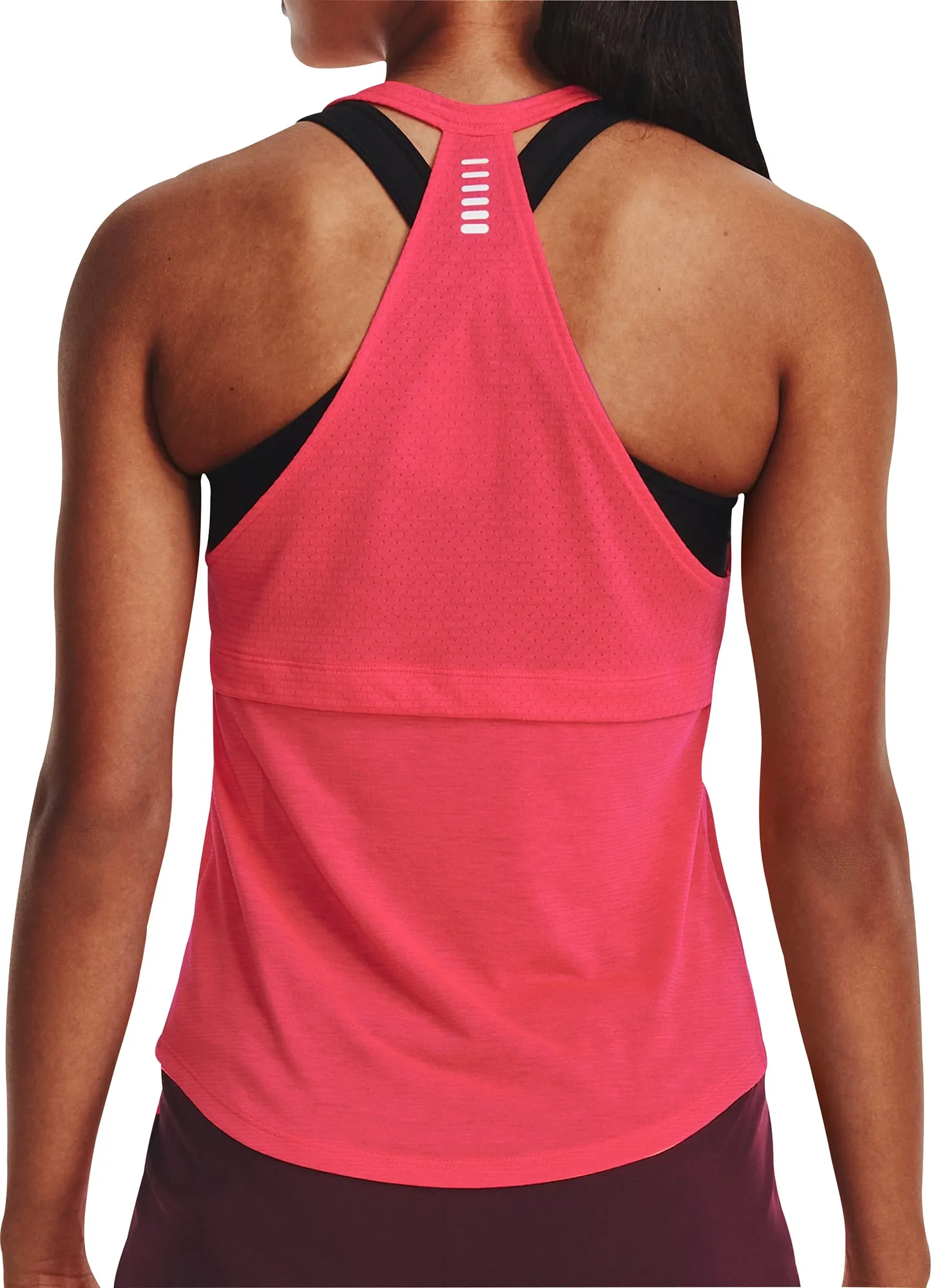 Sweat Resistant Inner Layer Fitness Apparel Under Armour Streaker Womens Running Vest Tank Top - Pink