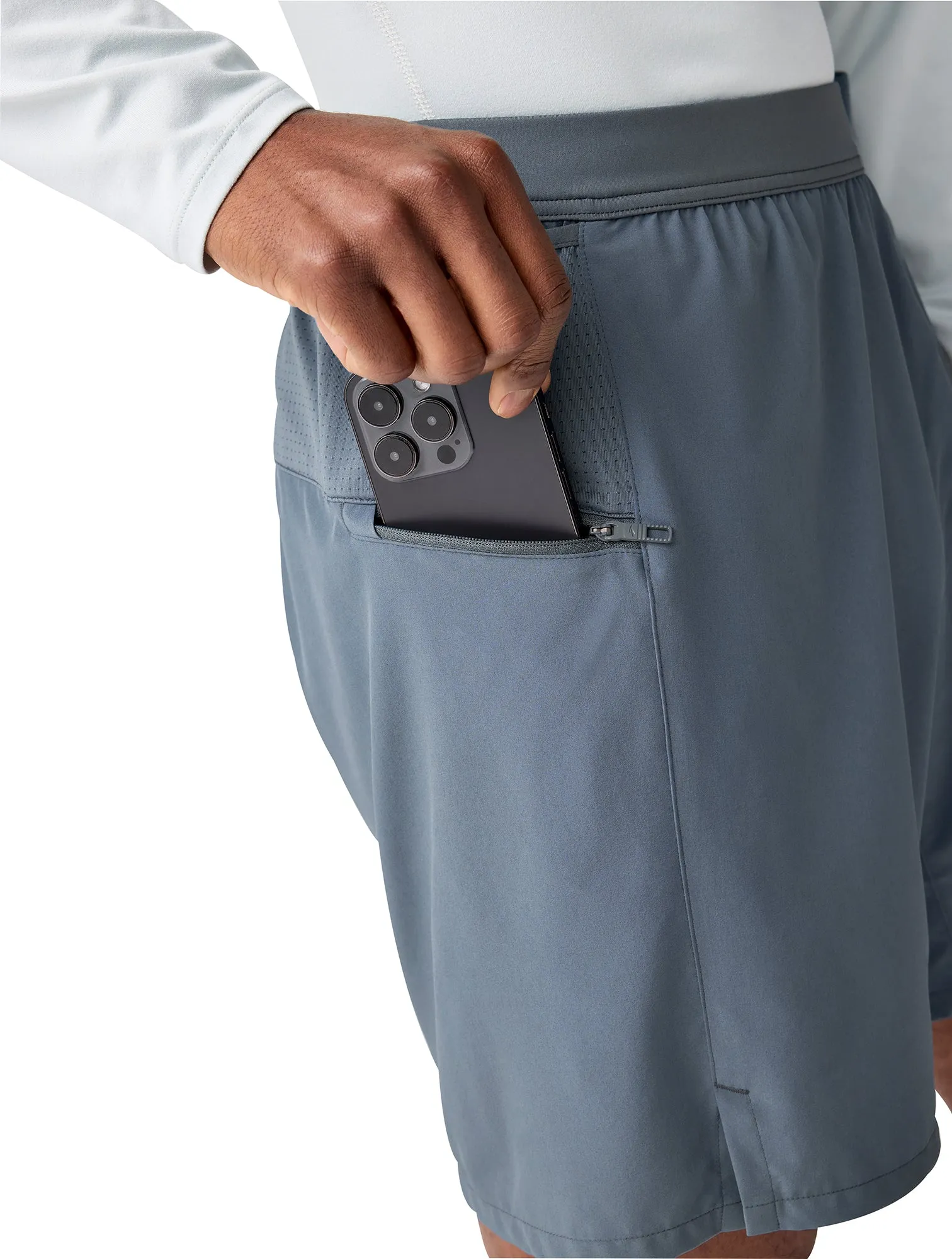 Brooks 7 Inch Journey 2 In 1 Mens Running Shorts - Grey Relax Fit Comfort Tech