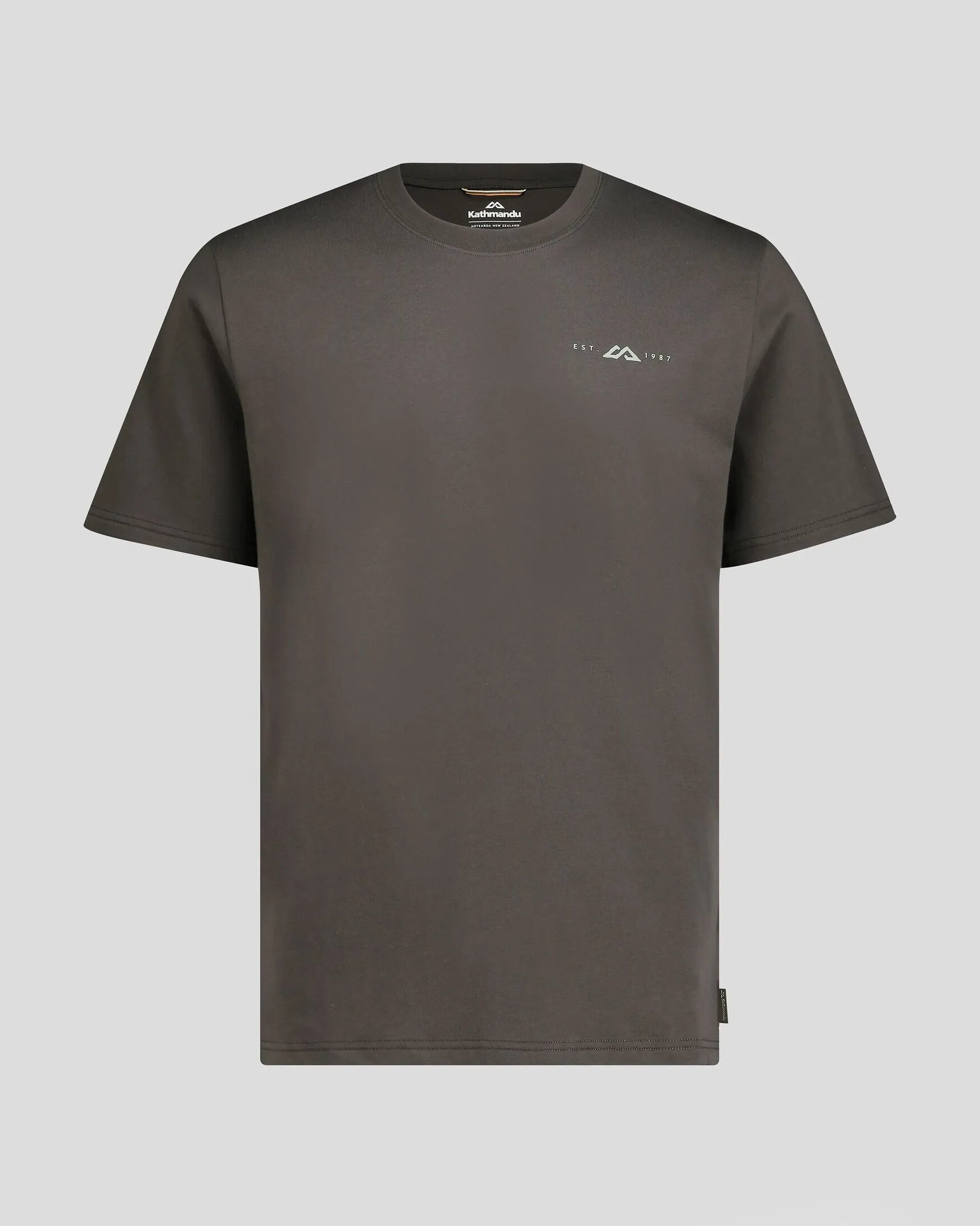 Soft and Flexible Fashionable Fit Men's 1987 Organic Cotton T-shirt - Metal