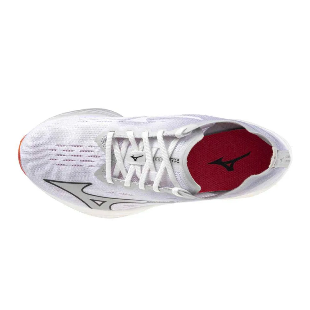 Rebound Tech triple - jump shoes Women's Wave Rebellion Pro 2 Running Shoe - White/Harbor Mist - Regular (B)