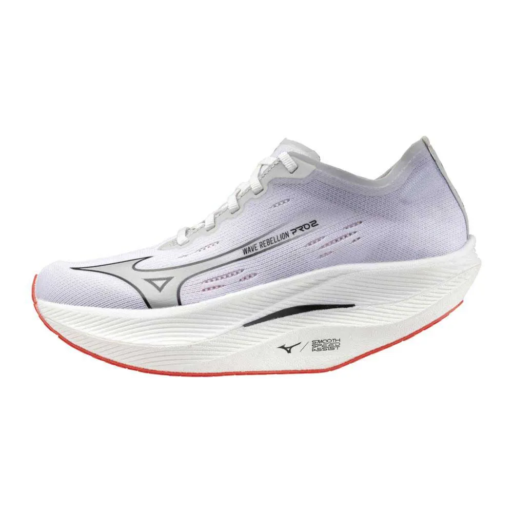 Impact Resistant Toe Cap Women's Wave Rebellion Pro 2 Running Shoe - White/Harbor Mist - Regular (B)
