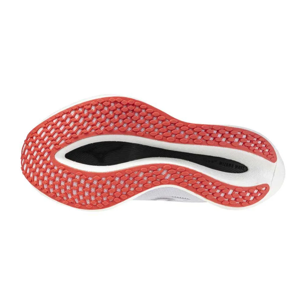 lightweight foam shoe material running flexibility training Women's Wave Rebellion Pro 2 Running Shoe - White/Harbor Mist - Regular (B)